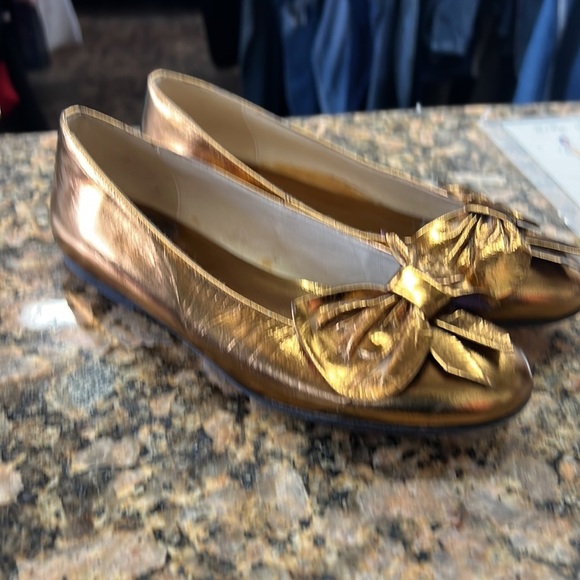 Vintage gold Bandolino flat size 4.5 - Picture 3 of 8